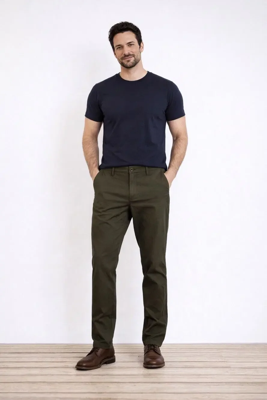 Banana Republic Mason Chino Summerweight Pants Green Printed Ofice Mens 32x30